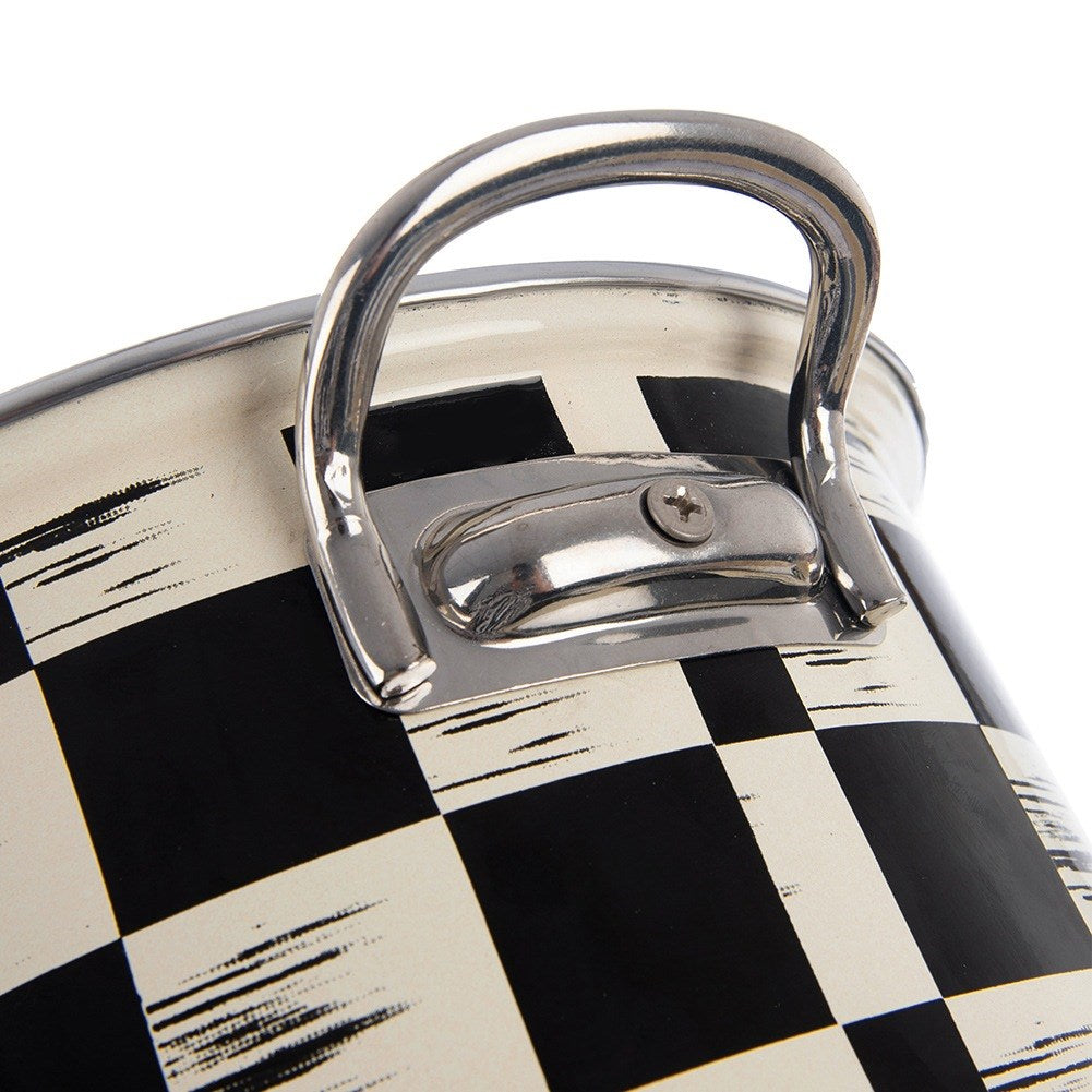 Enameled pot CHECKERED BOARD 18 cm, 2 l