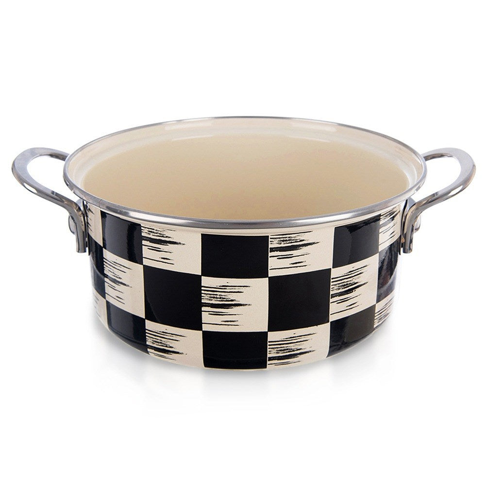 Enameled pot CHECKERED BOARD 20 cm, 2.2 l