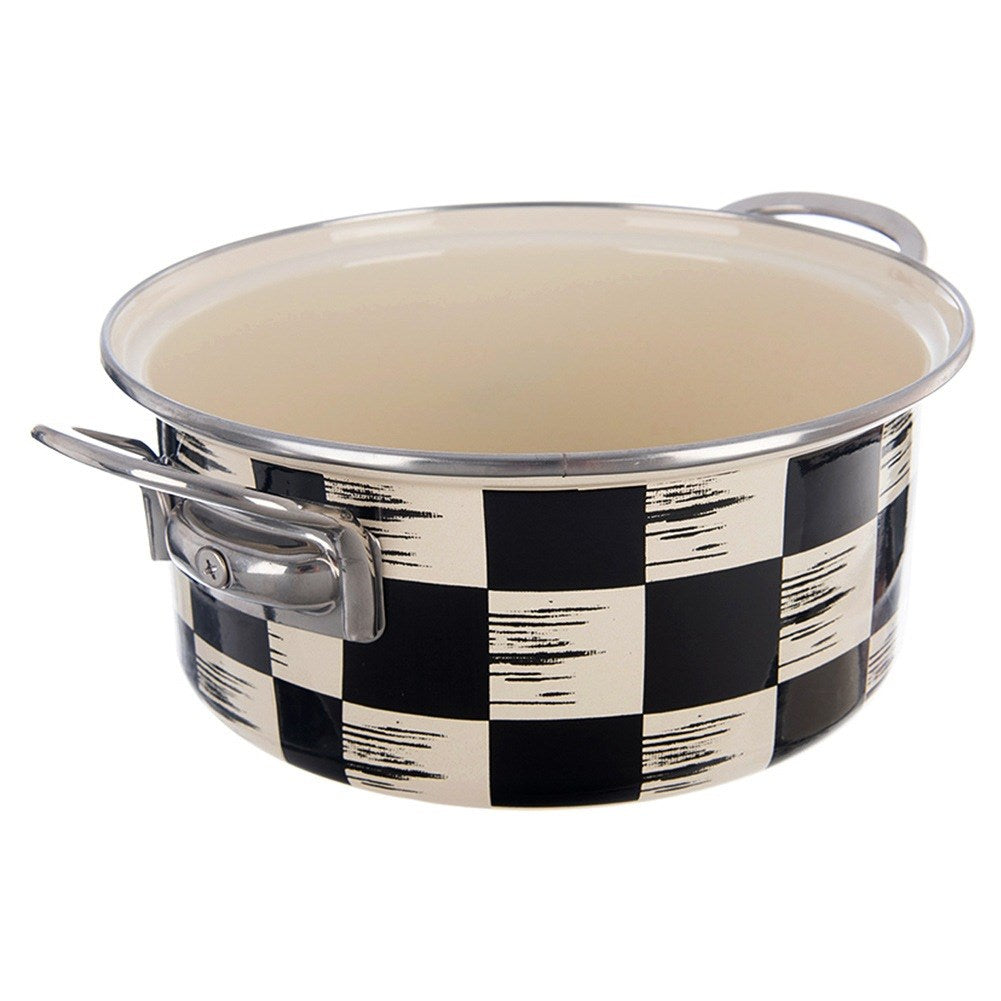 Enameled pot CHECKERED BOARD 20 cm, 2.2 l