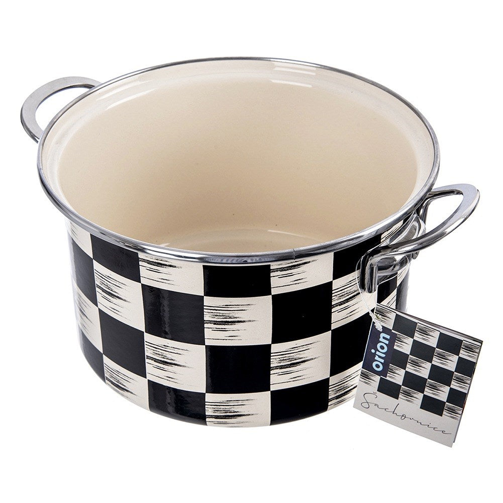 Enameled pot CHECKERED BOARD 20 cm, 3 l