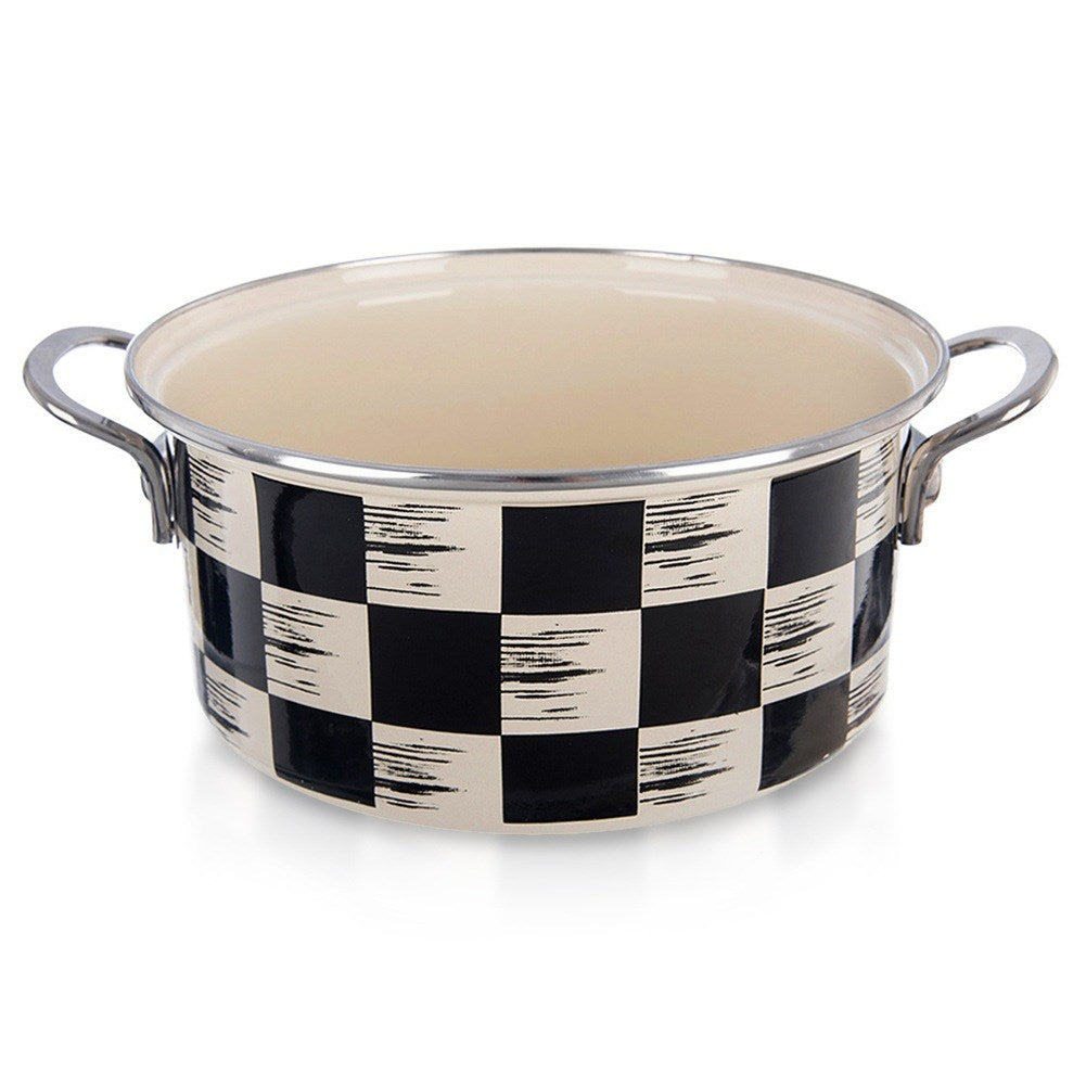 Enameled pot CHECKERED BOARD 22 cm, 3 l