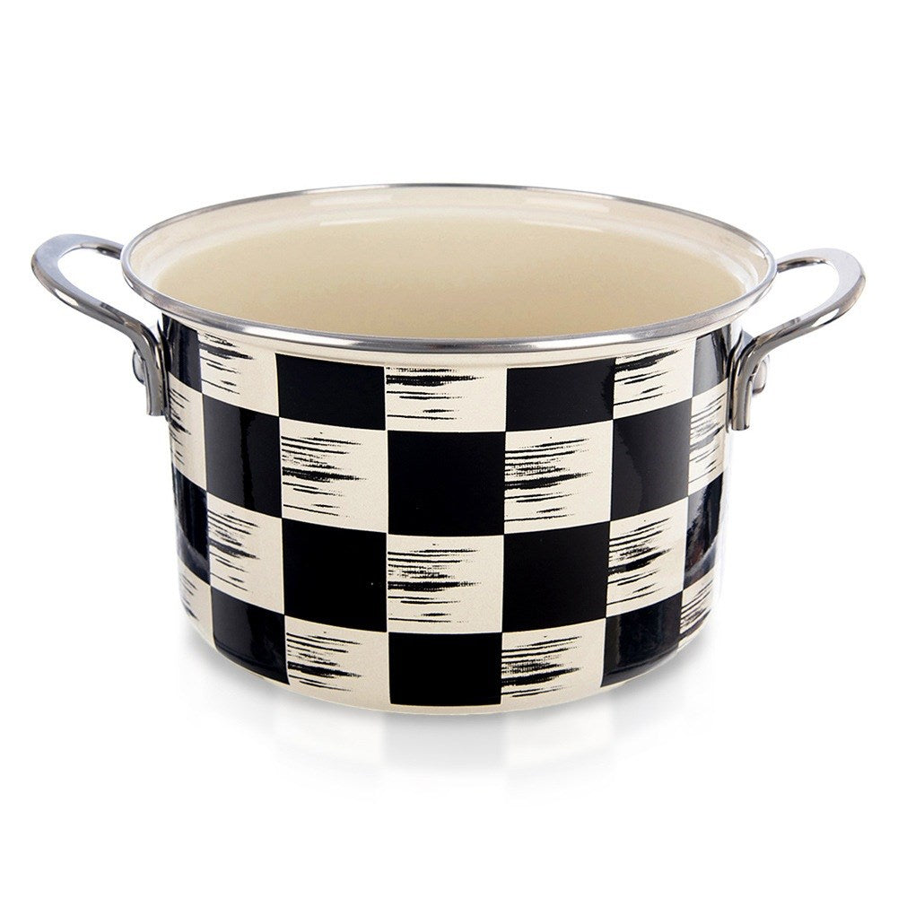 Enameled pot CHECKERED BOARD 22 cm, 4 l