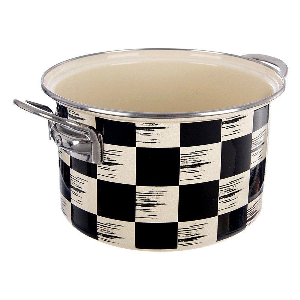 Enameled pot CHECKERED BOARD 22 cm, 4 l