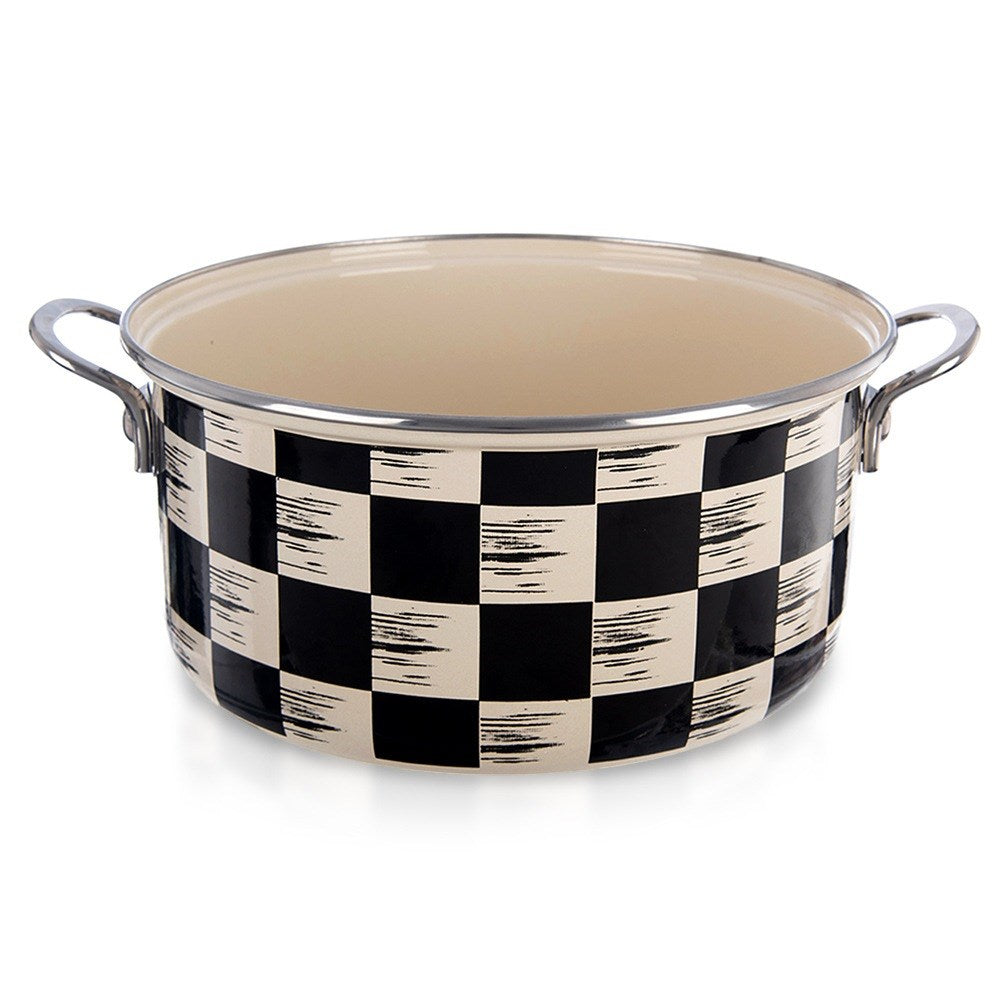 Enameled pot CHECKERED BOARD 26 cm, 5 l
