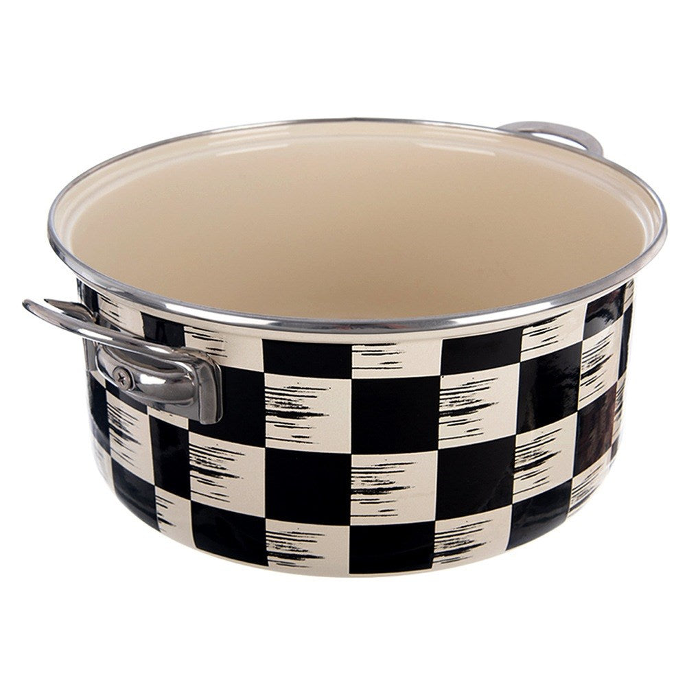 Enameled pot CHECKERED BOARD 26 cm, 5 l