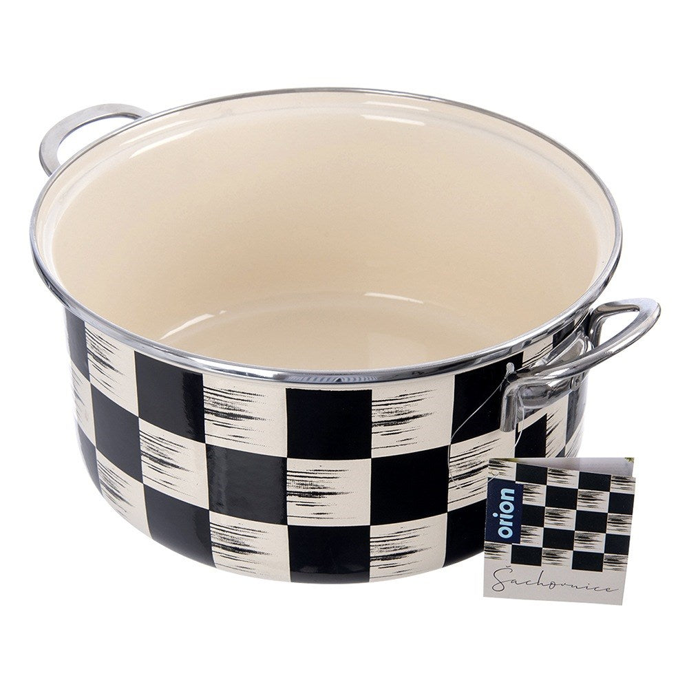 Enameled pot CHECKERED BOARD 26 cm, 5 l