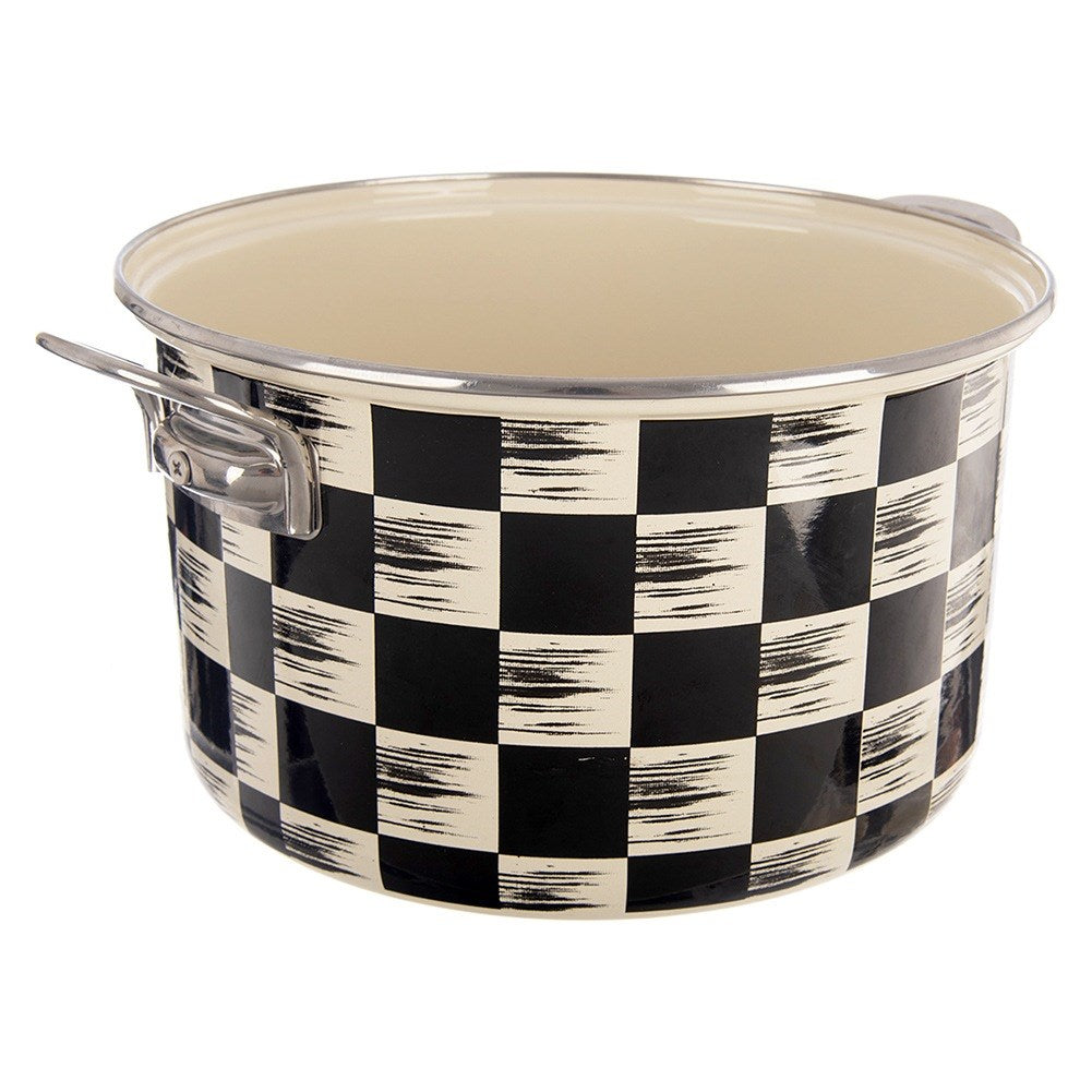Enameled pot CHECKERED BOARD 26 cm, 6.5 l