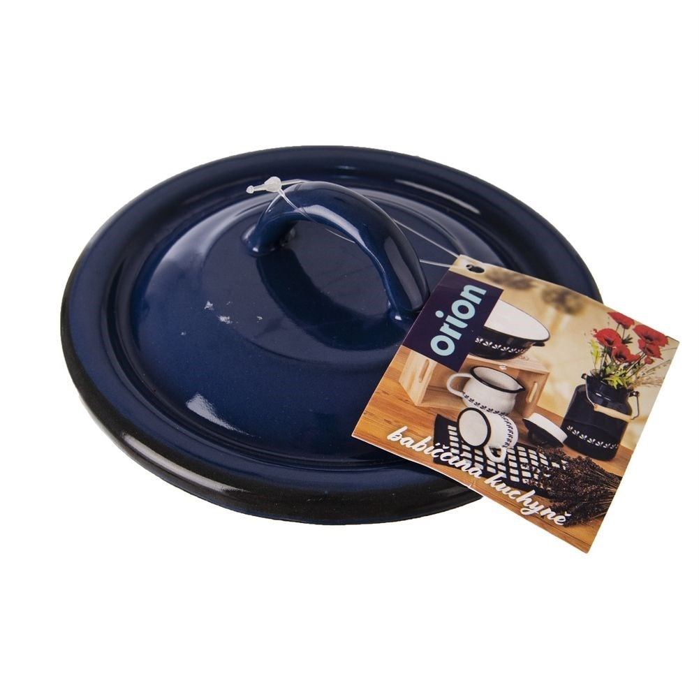 Enameled steel lid for 12 cm pans, prevents heat loss