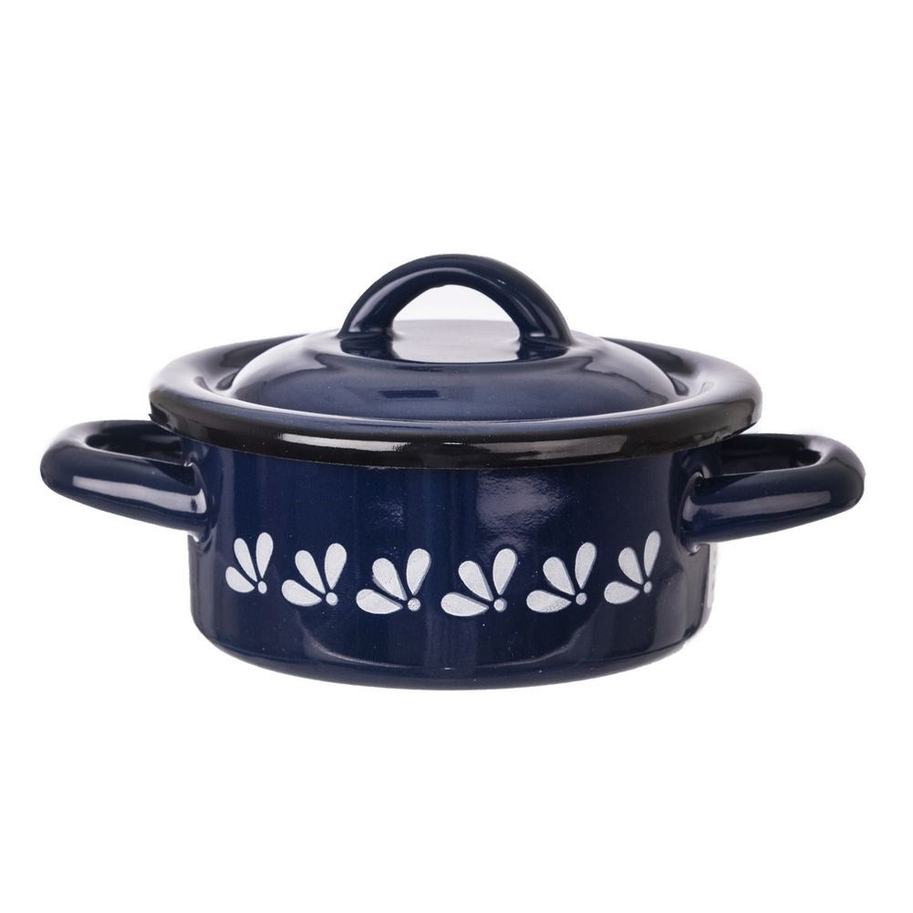 Enameled steel lid for 12 cm pans, prevents heat loss