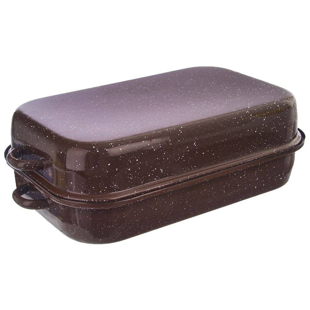 Enamelled Steel Form with Lid and Handle for Baking