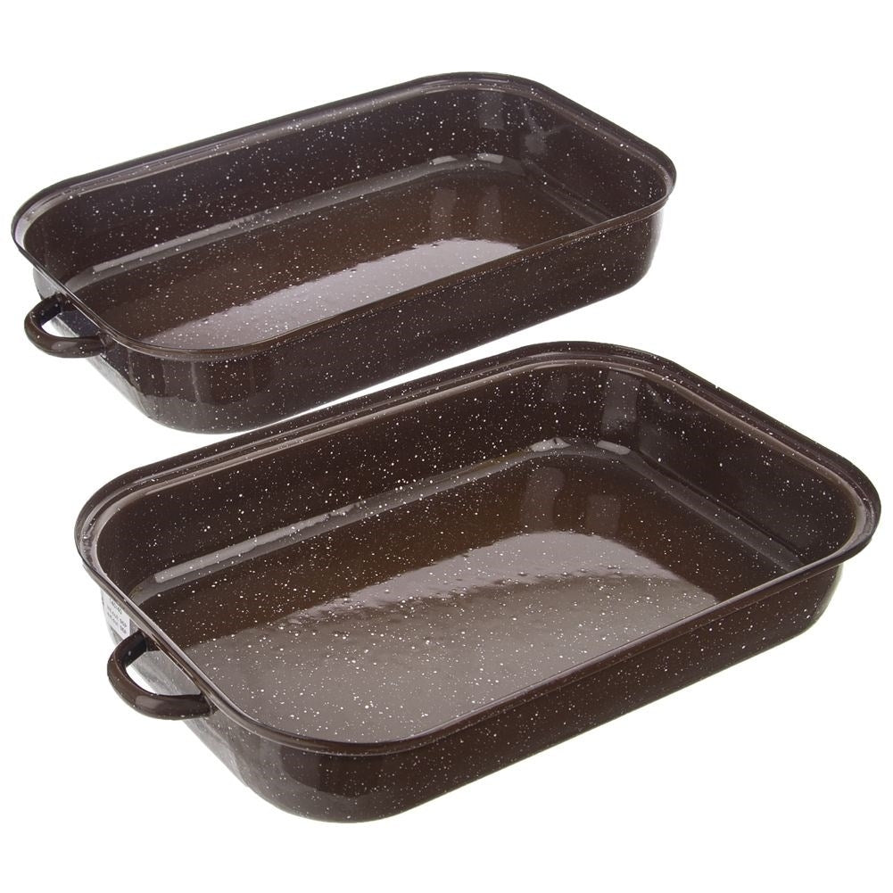 Enamelled Steel Form with Lid and Handle for Baking