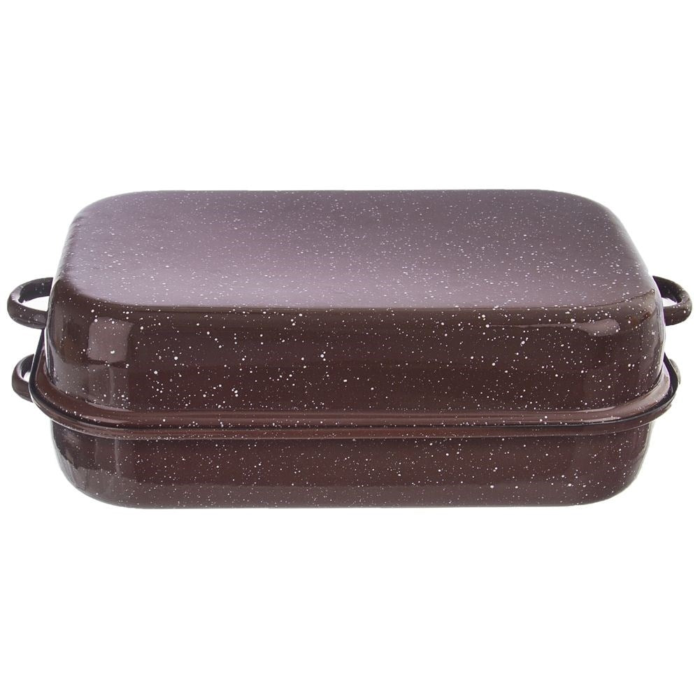 Enamelled Steel Form with Lid and Handle for Baking