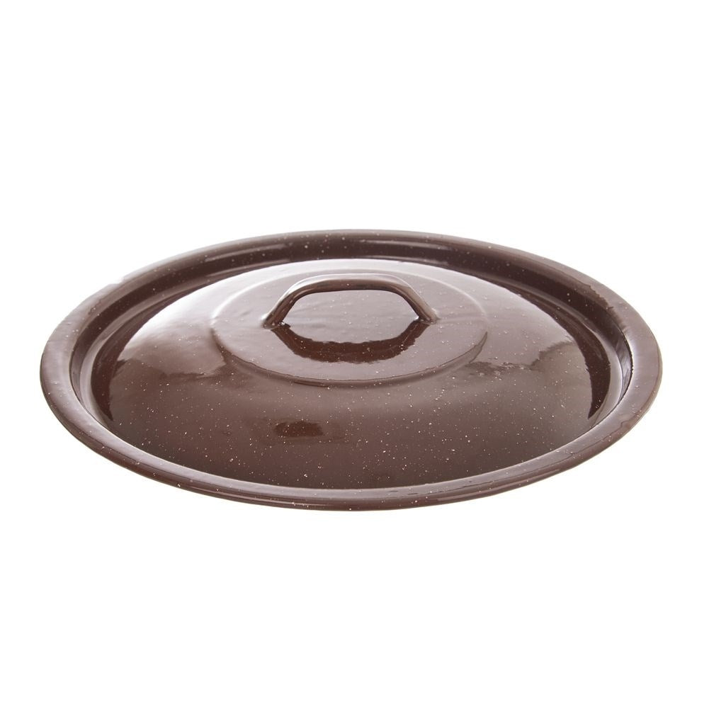 Enamelled steel lid, brown, for 10L bucket with durable handle