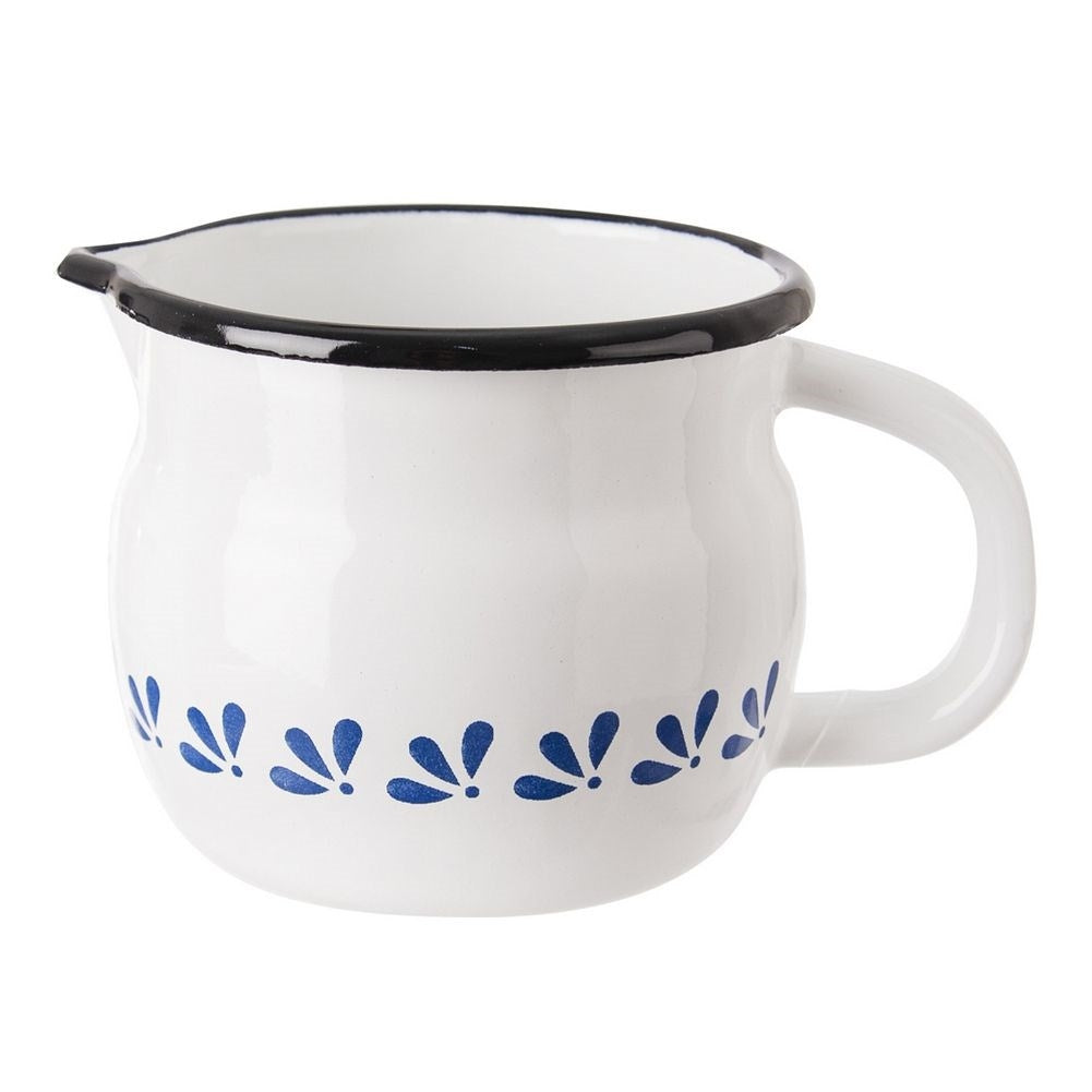 Enamel mug with handle - Perfect for heating and serving