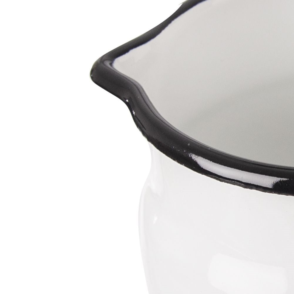 Enamel mug with handle - Perfect for heating and serving