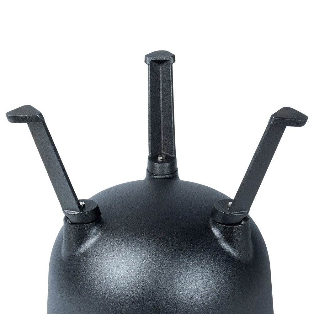 Enamel pot on legs with lid, 10L, for open fire