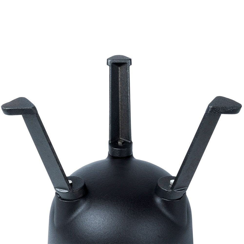 Enamel pot on legs with lid, 4L - Open fire