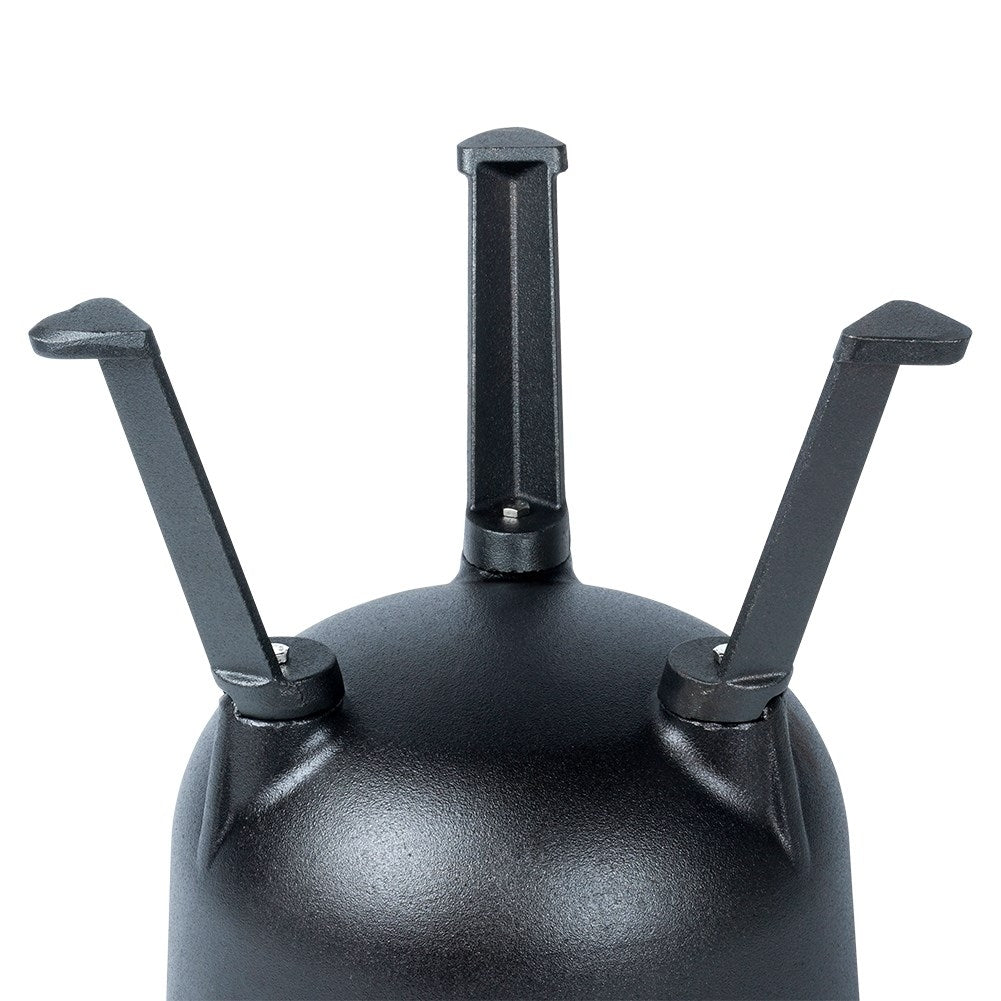Enamel pot on legs with lid, 8L capacity