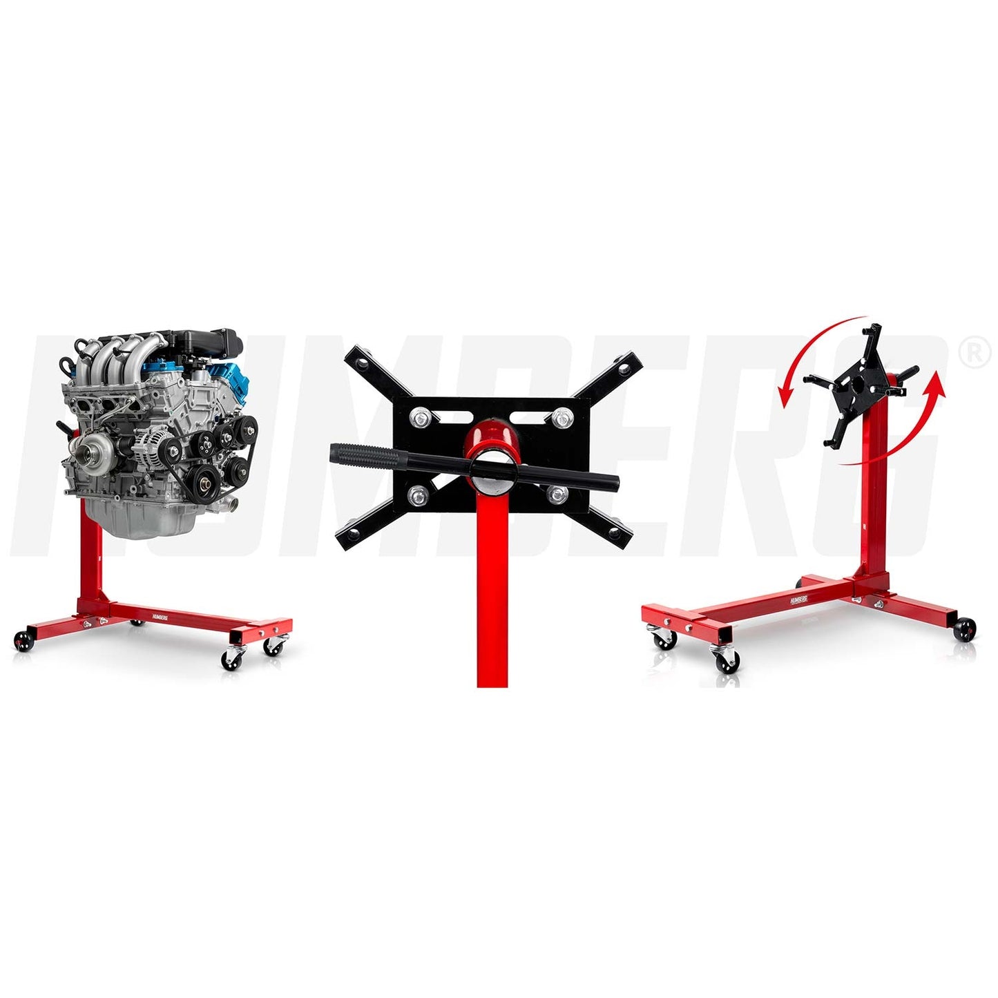 Engine Stand 450 kg Capacity, 360 Rotation, Steel-Aluminum