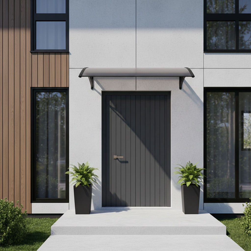 Entrance Door Canopy 120x100 cm Polycarbonate Cover