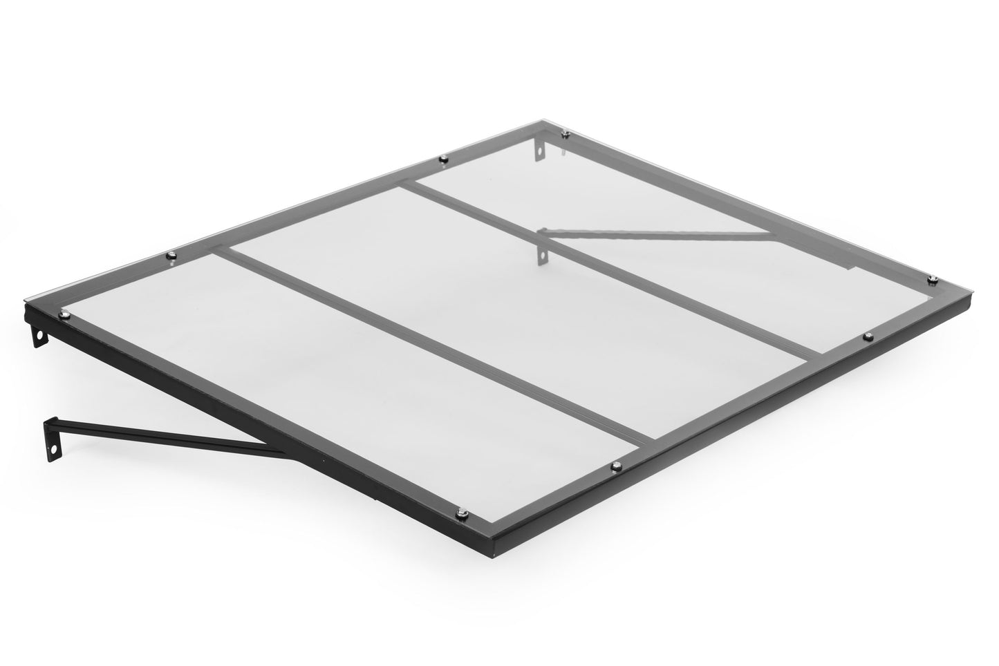 Entrance Door Canopy 140x90 cm, UV Protection, Steel Frame