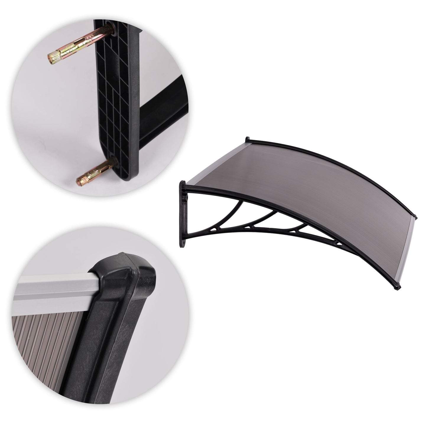 Entrance Door Canopy 150x100 cm Polycarbonate Cover