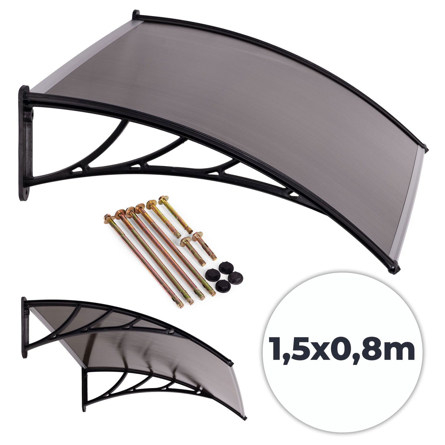 Entrance Door Canopy 150x80 cm Polycarbonate Cover