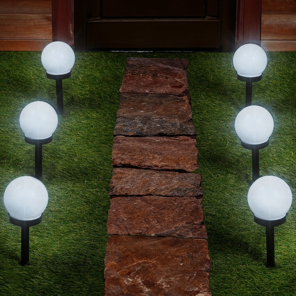 Environmentally friendly solar lamps for garden and terrace