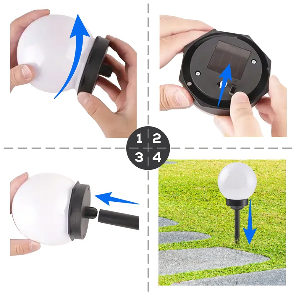 Environmentally friendly solar lamps for garden and terrace