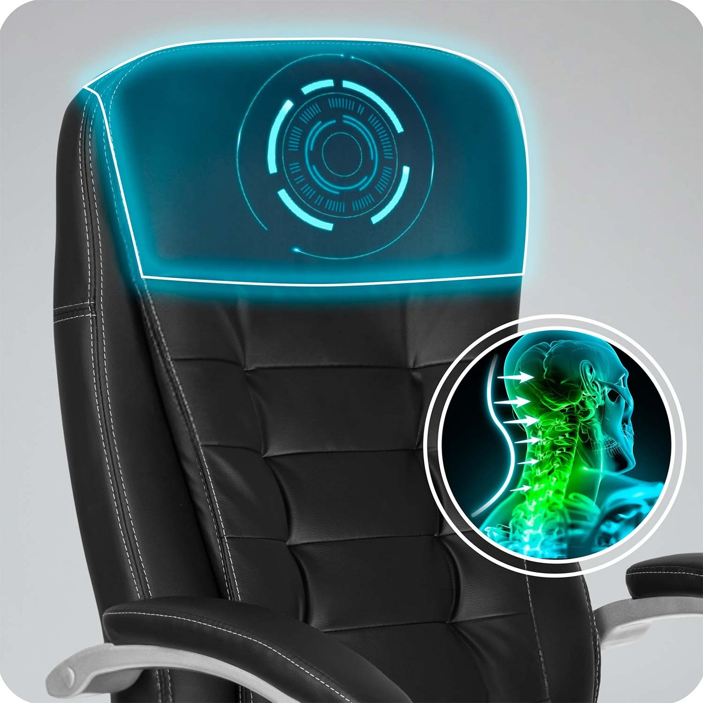 Ergonomic Black Office Chair with Adjustable Height