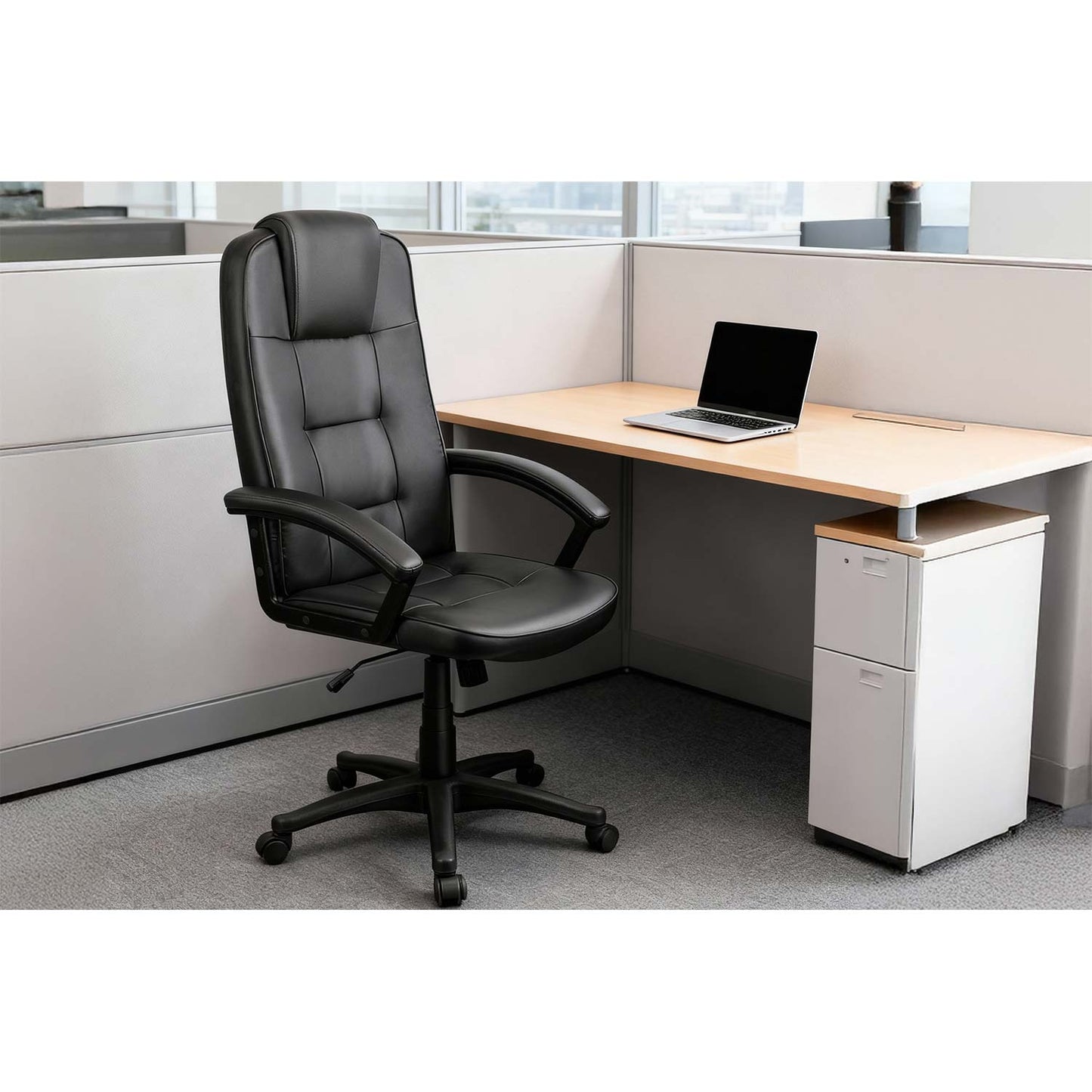 Ergonomic Black Office Chair with Adjustable Height