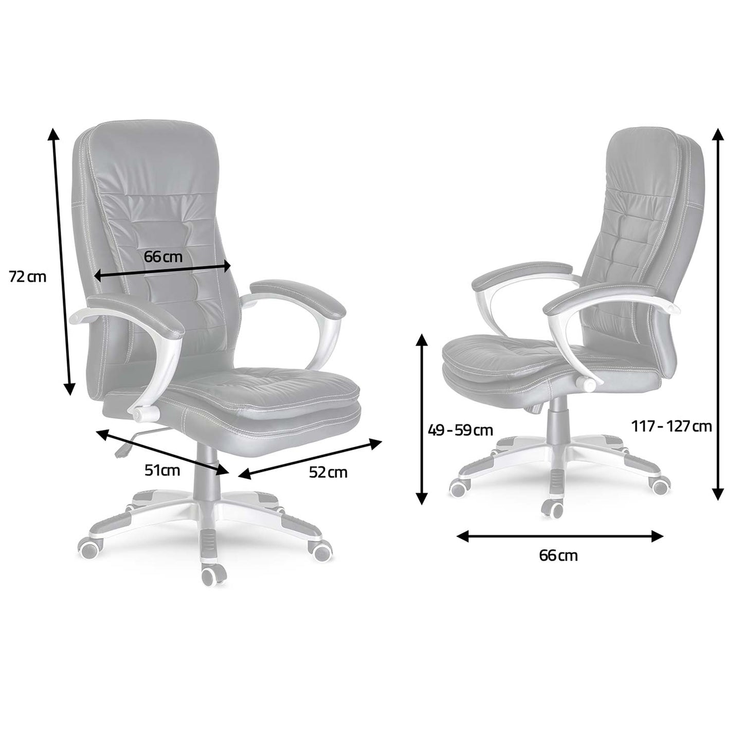 Ergonomic Black Office Chair with Adjustable Height