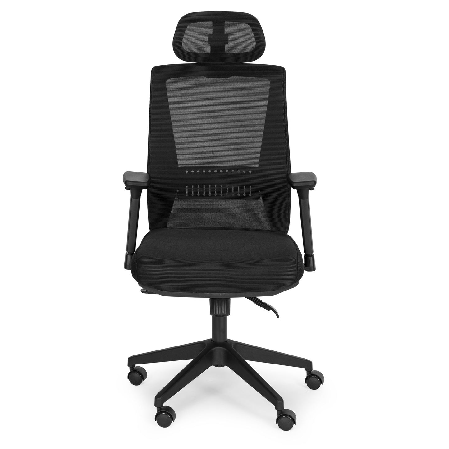 Ergonomic Black Office Chair with Adjustable Height and Mesh Back