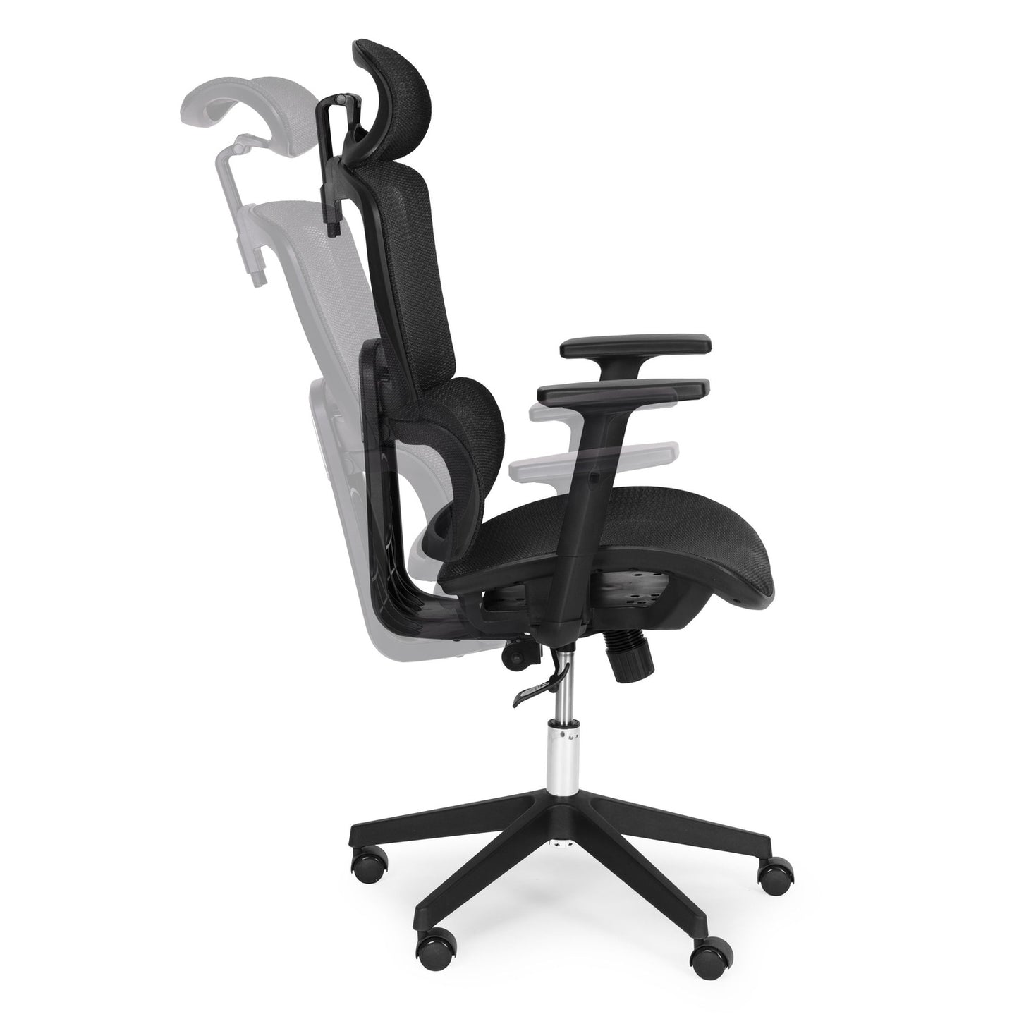 Ergonomic Black Office Chair with Adjustable Height and Mesh Back