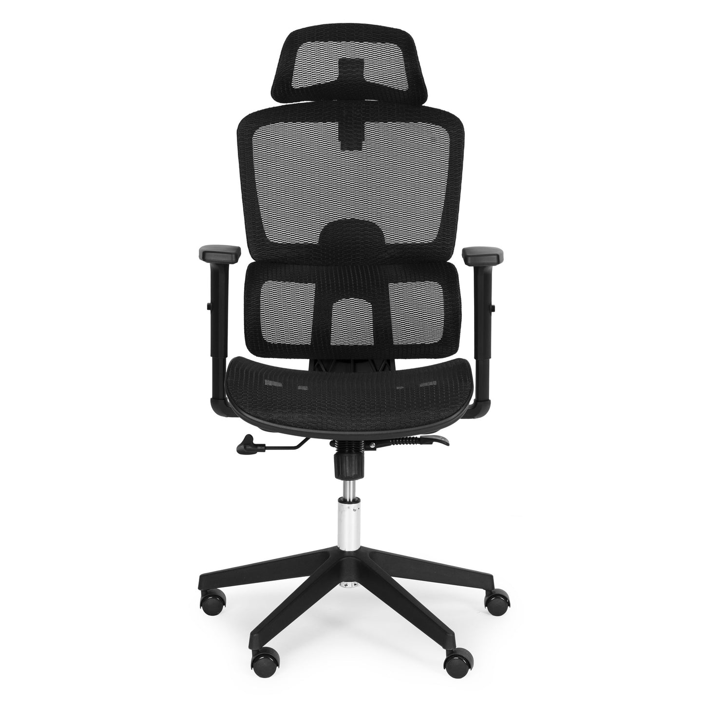 Ergonomic Black Office Chair with Adjustable Height and Mesh Back