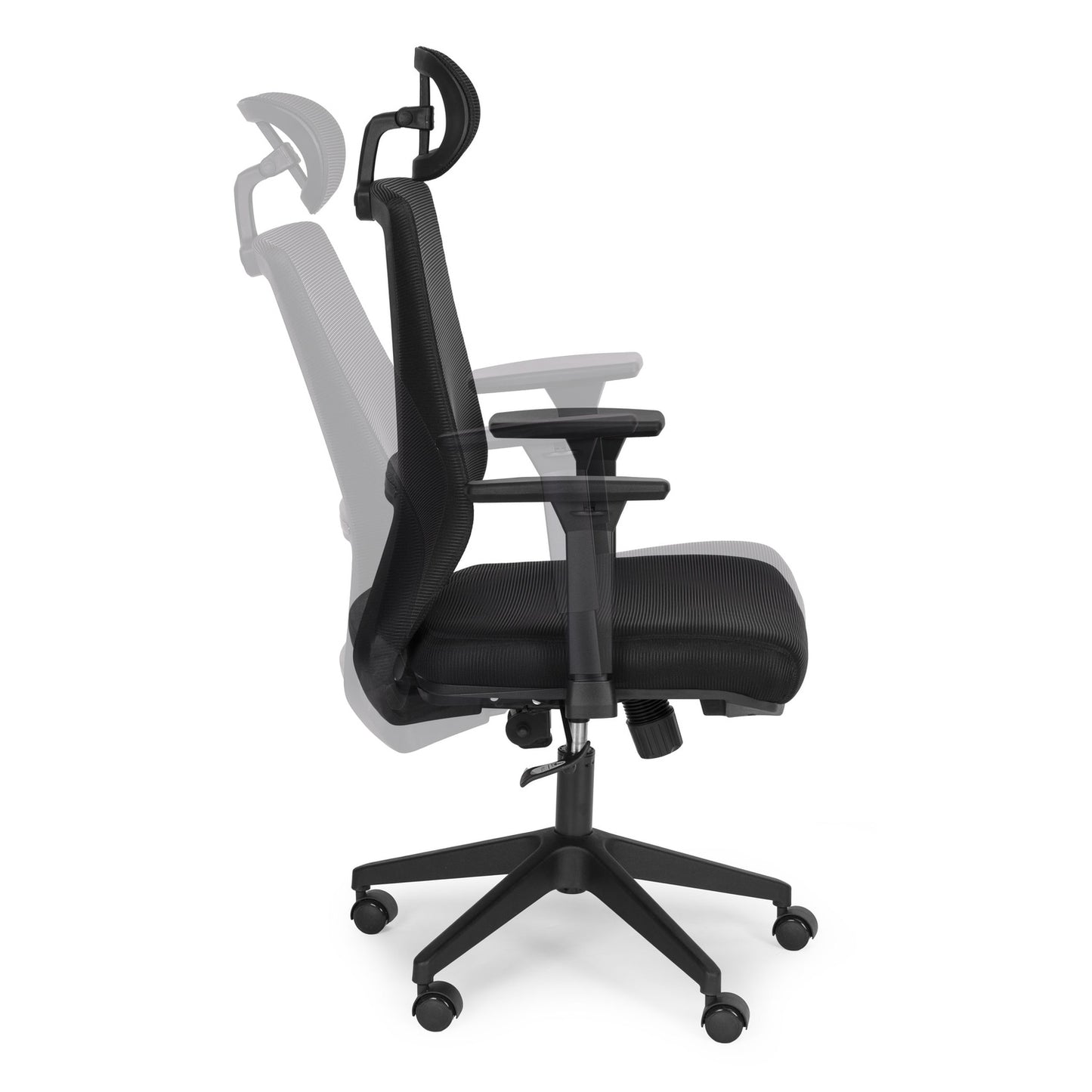 Ergonomic Black Office Chair with Adjustable Height and Mesh Back