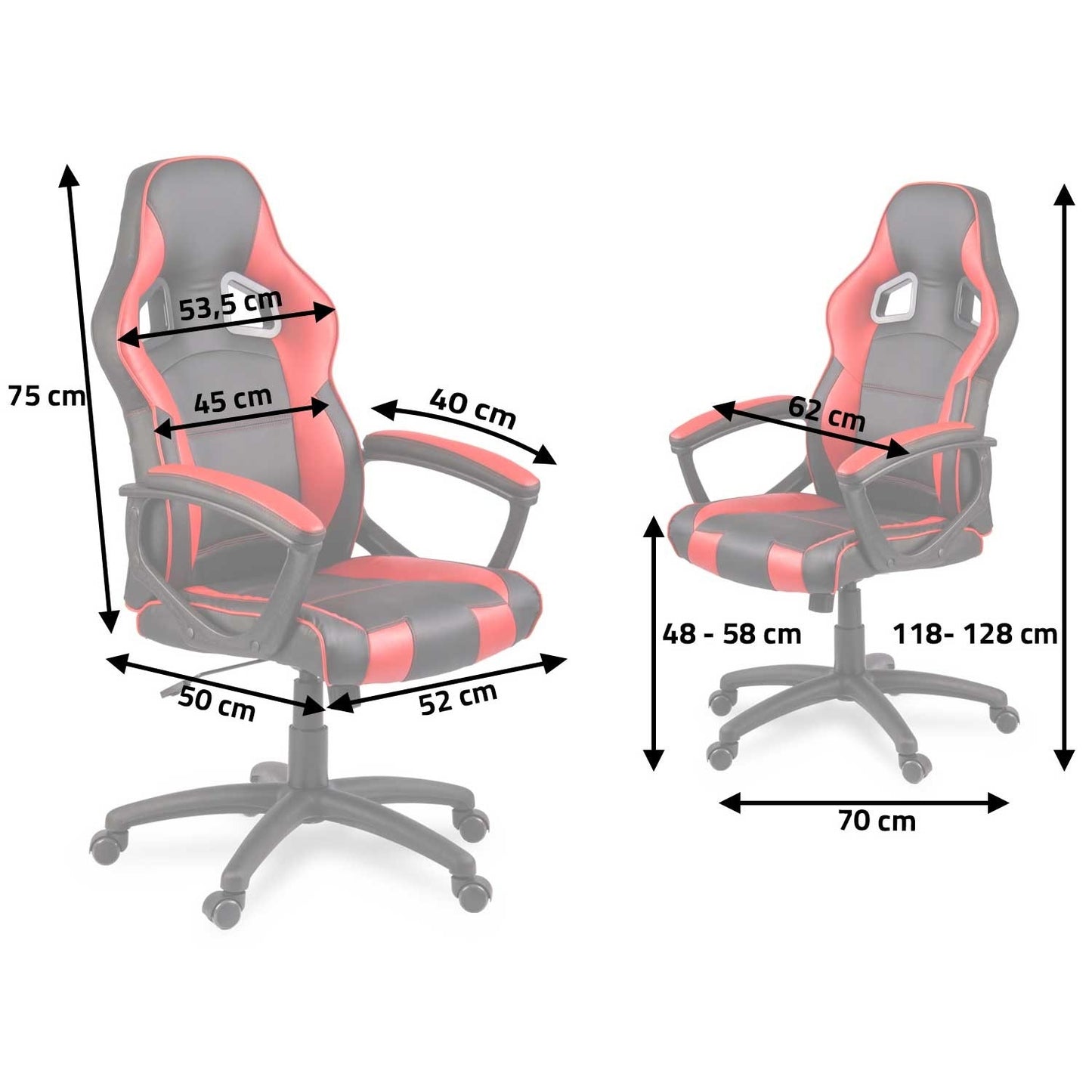 Ergonomic Gaming Chair Sofotel Surmo Black/Red