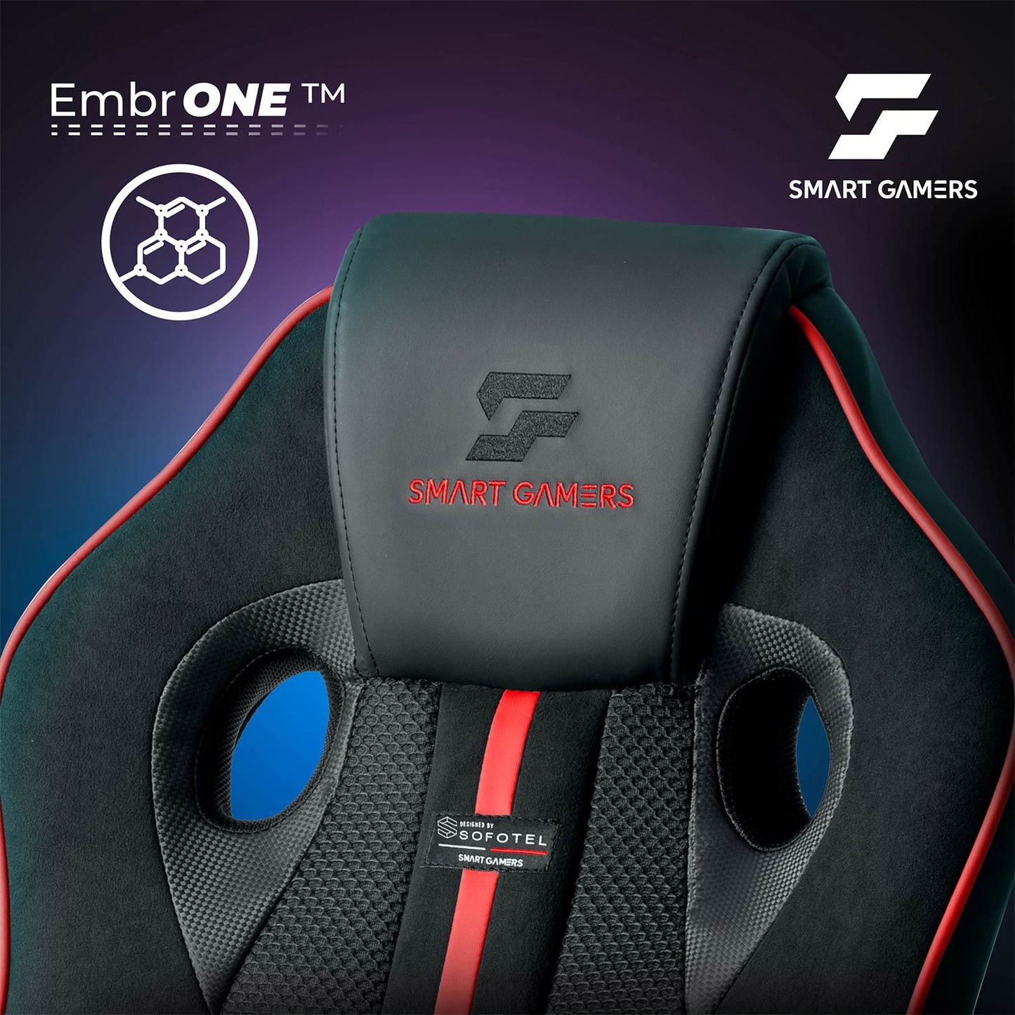 Ergonomic Gaming Chair with Adjustable Height, 360 Swivel