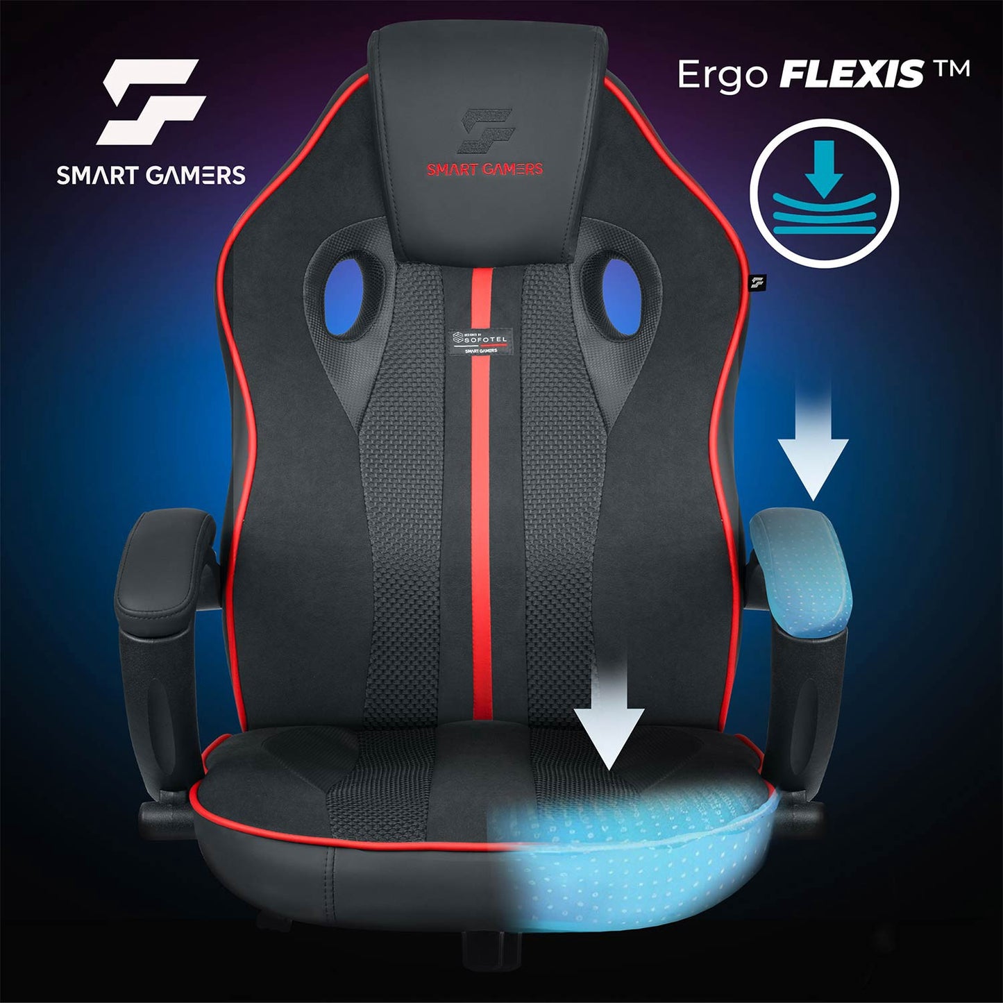 Ergonomic Gaming Chair with Adjustable Height, 360 Swivel