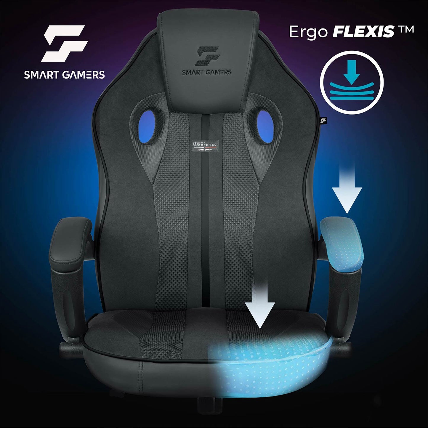 Ergonomic Gaming Chair with Adjustable Height and 360 Swivel