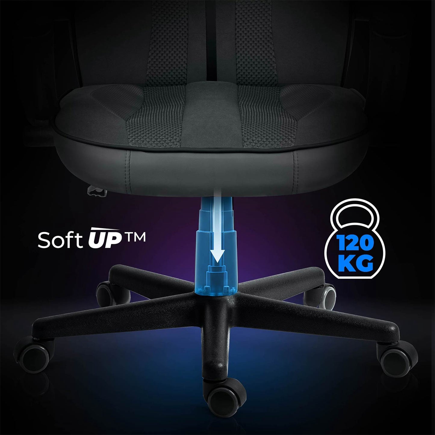 Ergonomic Gaming Chair with Adjustable Height and 360 Swivel