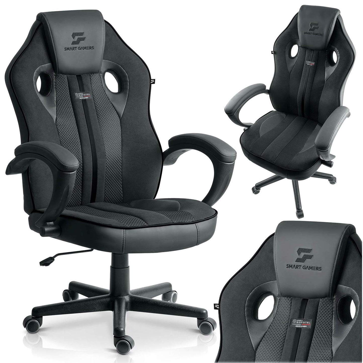 Ergonomic Gaming Chair with Adjustable Height and 360 Swivel