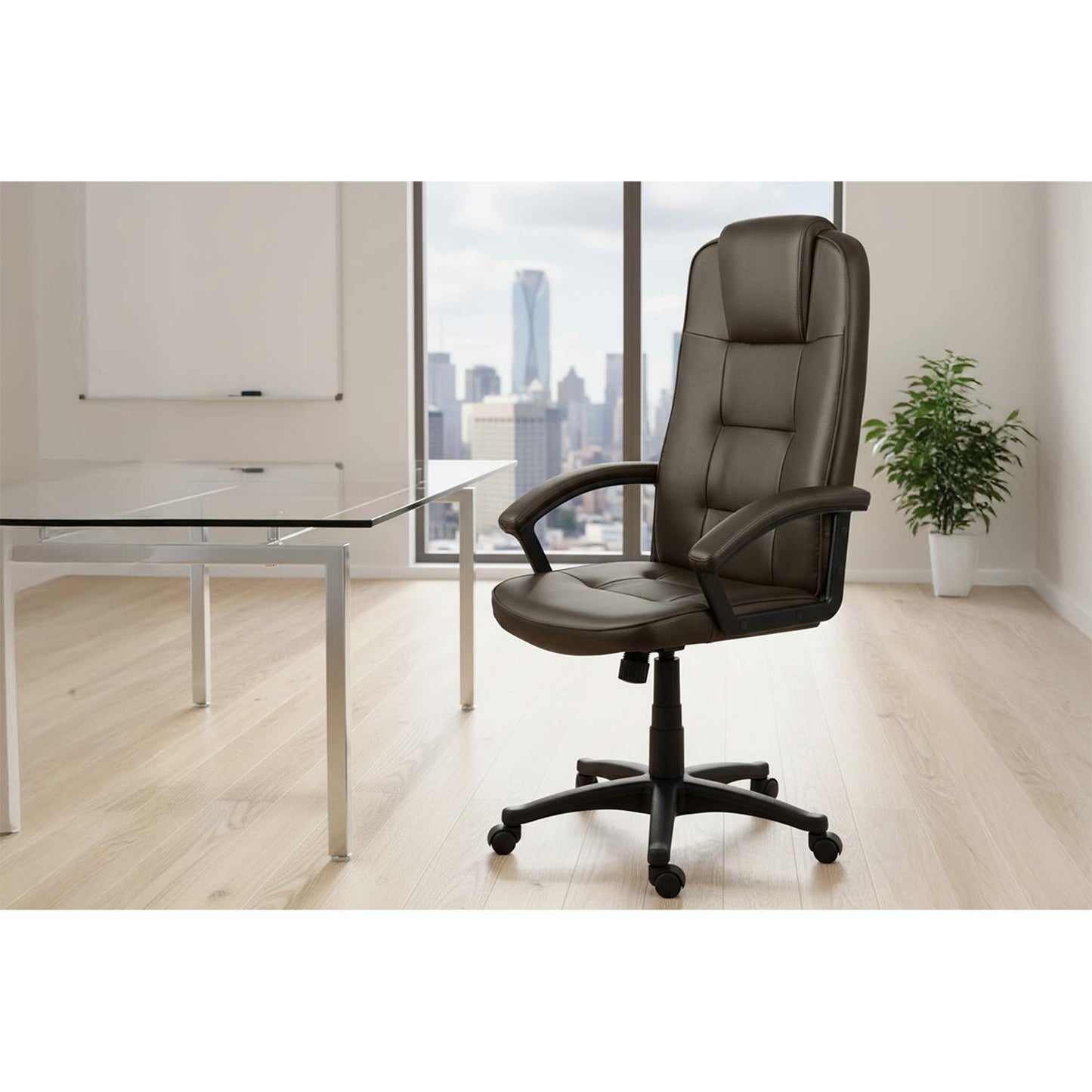 Ergonomic Office Chair, Dark Brown, Adjustable Height
