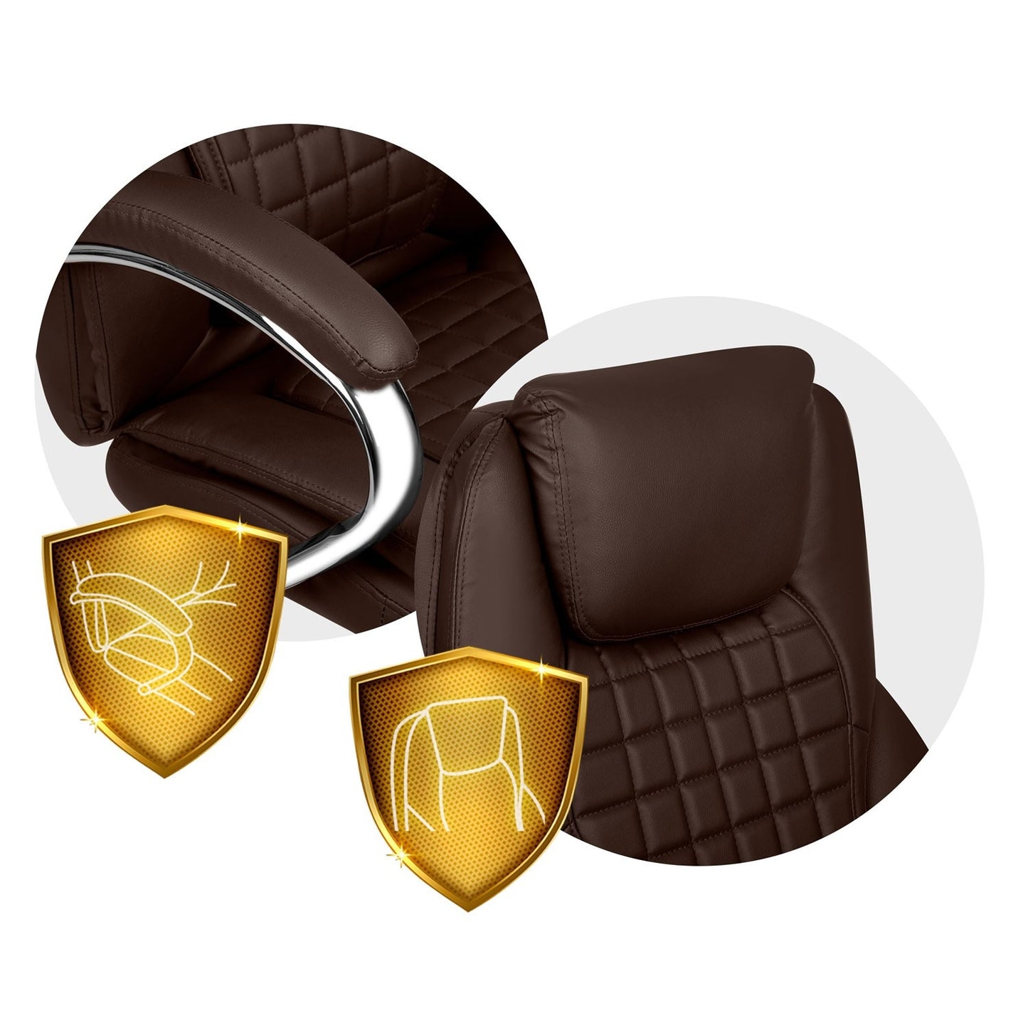 Ergonomic Office Chair Sofotel Batory - Chestnut brown