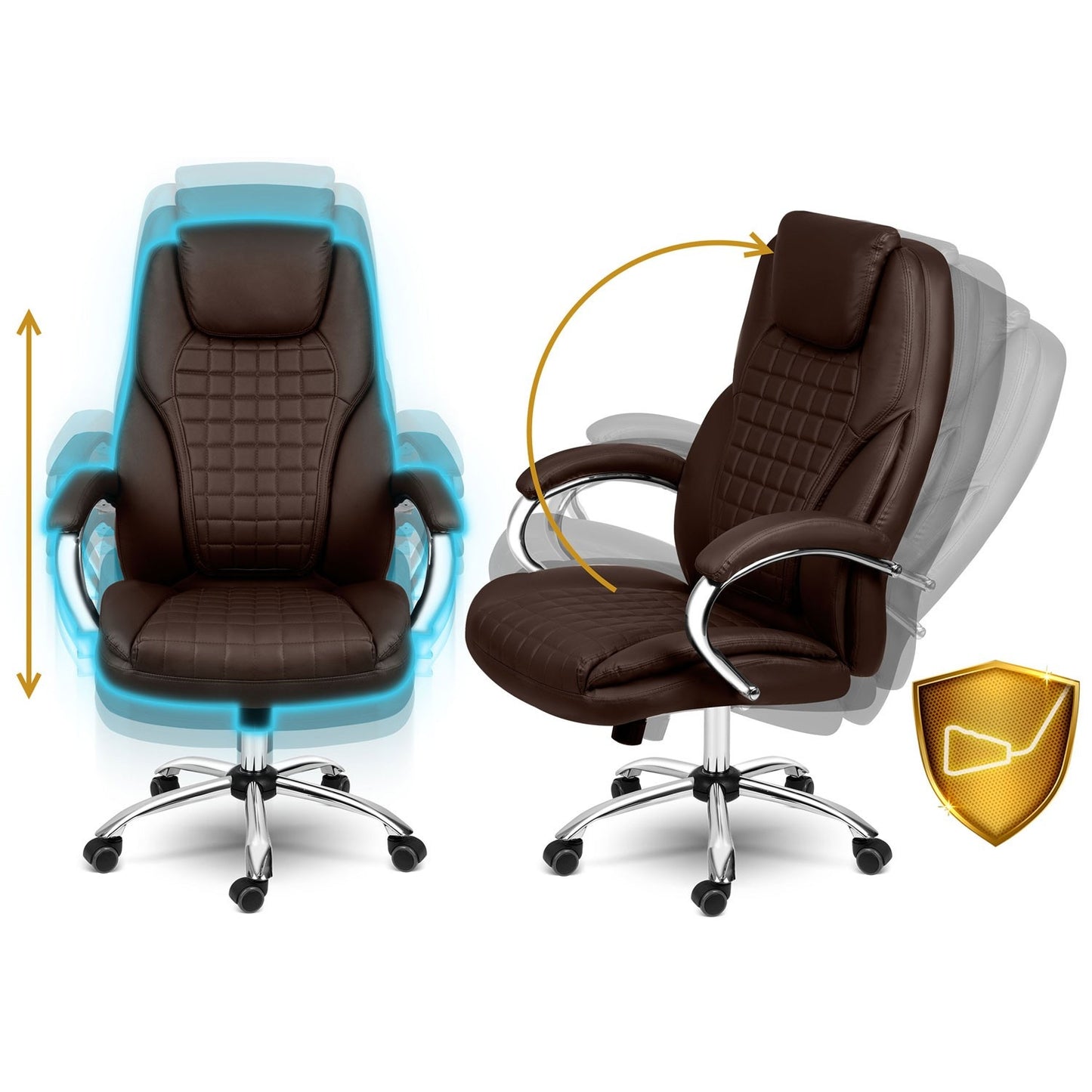 Ergonomic Office Chair Sofotel Batory - Chestnut brown