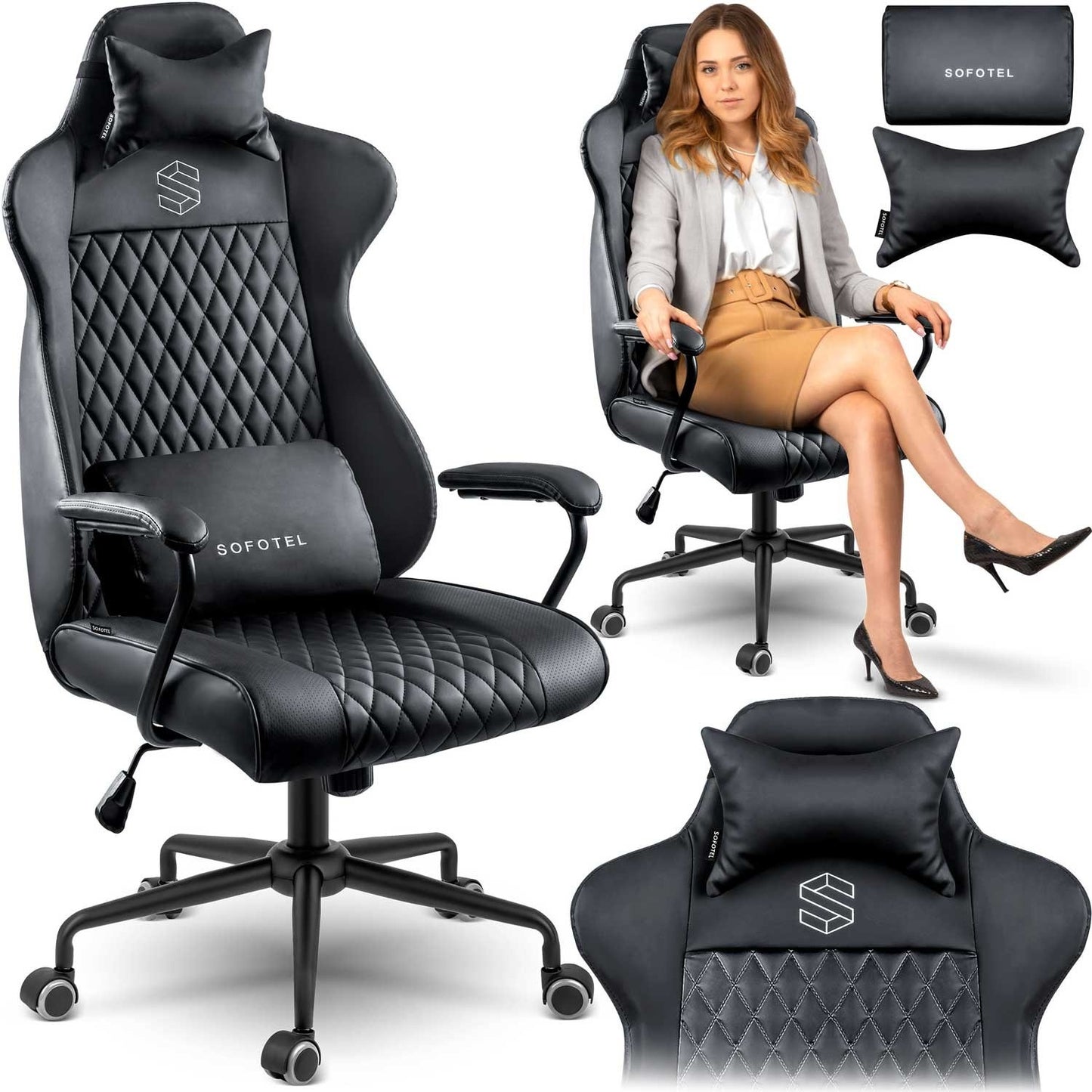 Ergonomic Office Chair Sofotel Verona - Black - Model 2581