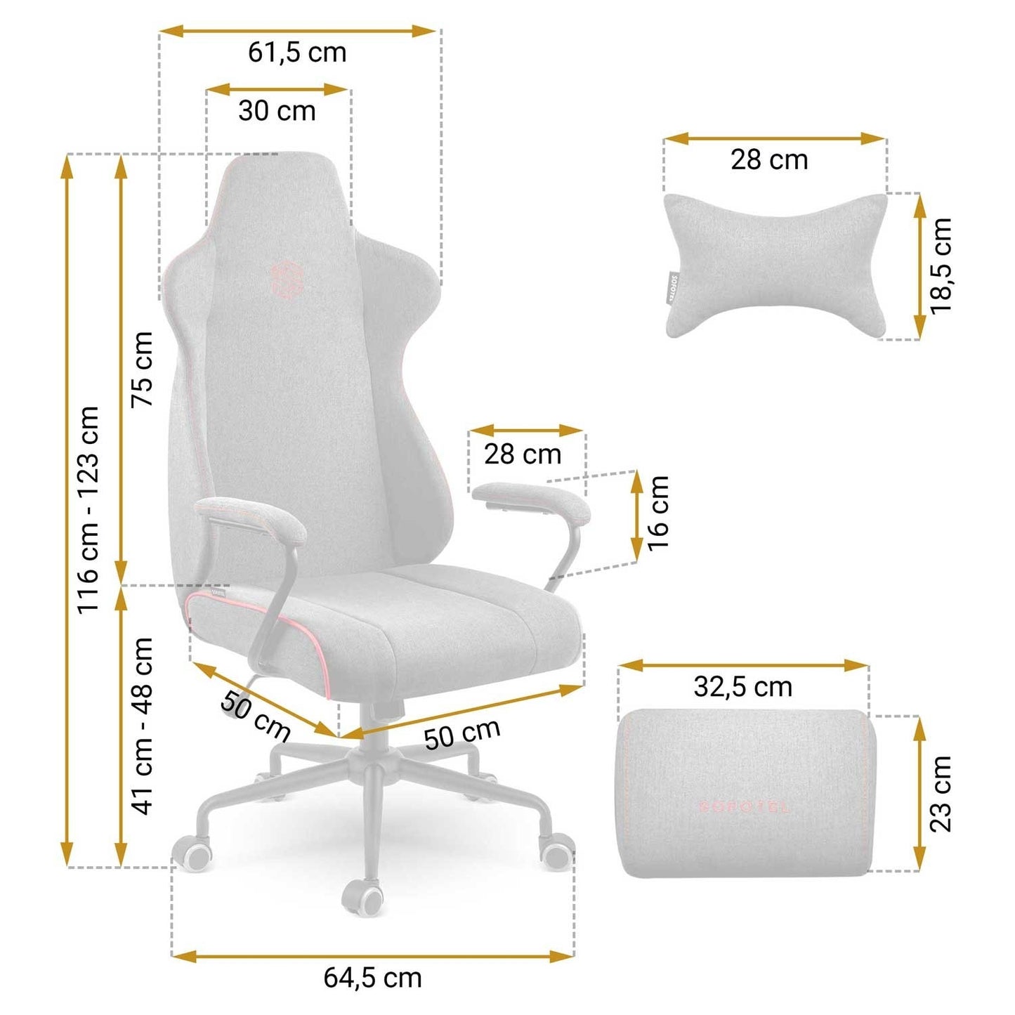 Ergonomic Office Chair Sofotel Verona - Gray - 2583