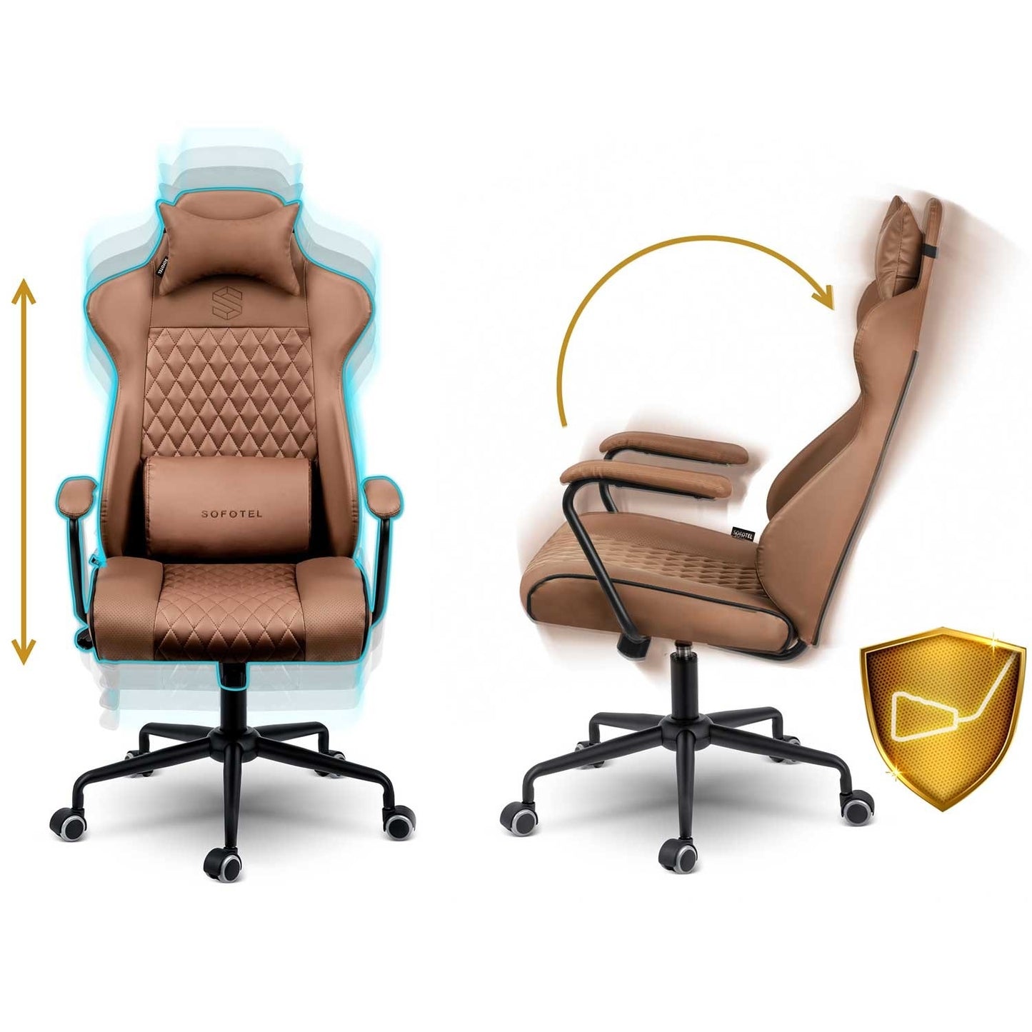 Ergonomic Office Chair Sofotel Werona - Brown - Model 2582