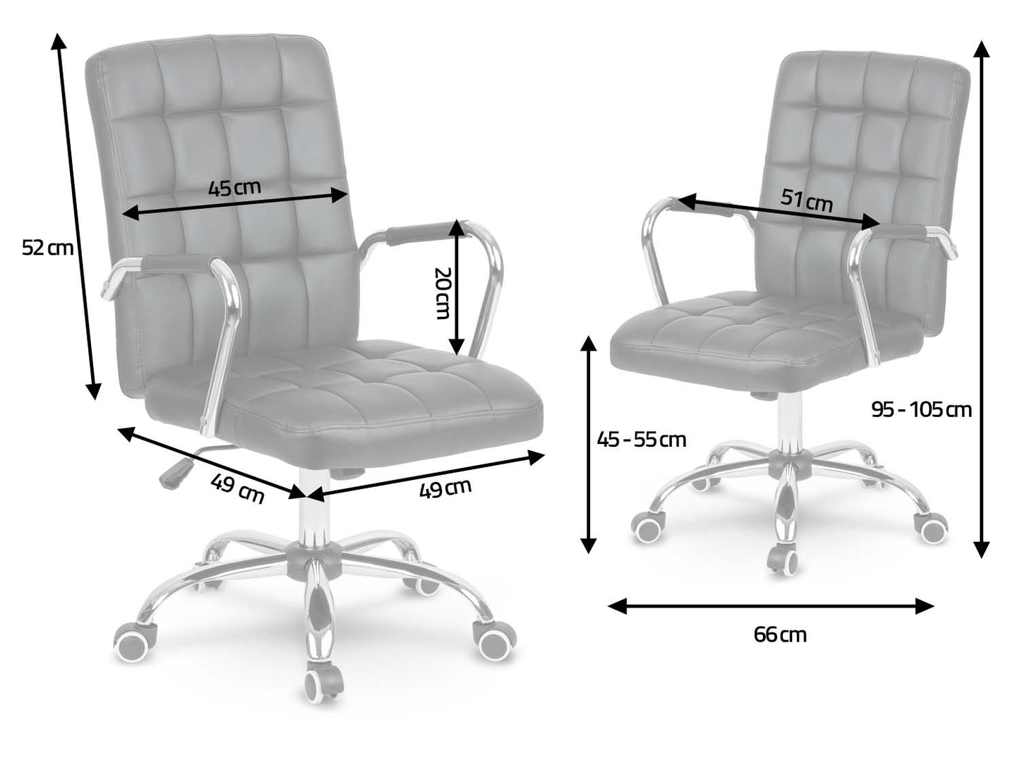 Ergonomic Office Chair - Benton Black