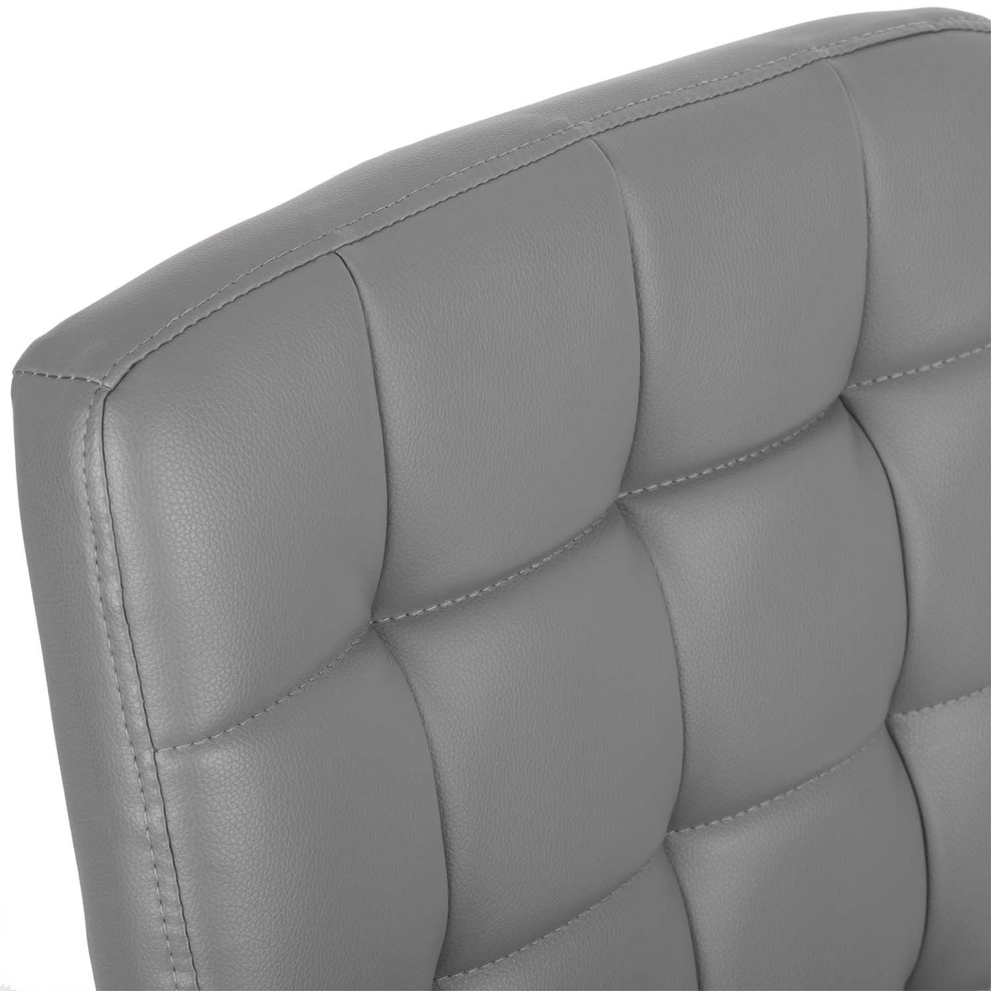 Ergonomic Office Chair in Leather Benton - Grey